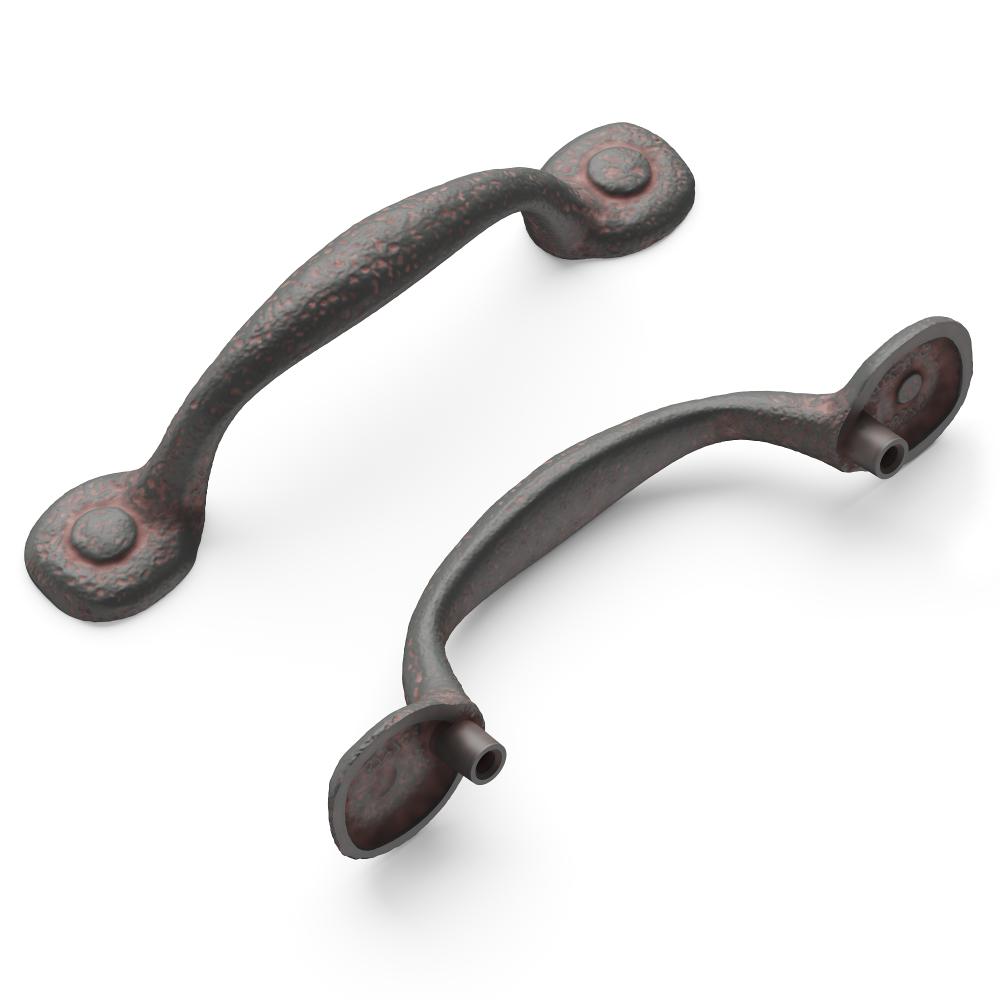 Hickory Hardware P3001-RI Refined Rustic Collection Pull 3 Inch Center to Center Rustic Iron Finish
